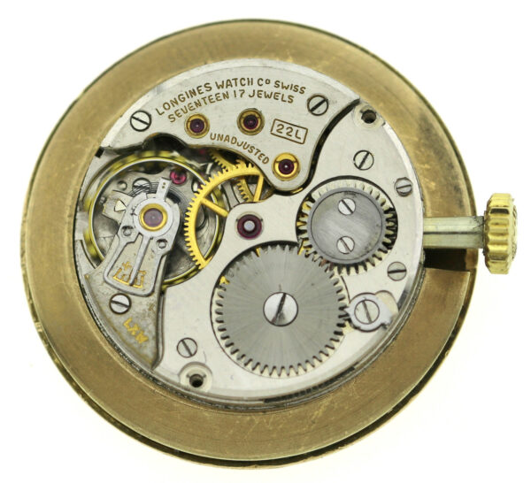 Longines Vintage Armbanduhr 14k (585) Gold  Diamantbesatz ca.29mm ca. 50er – Bild 12