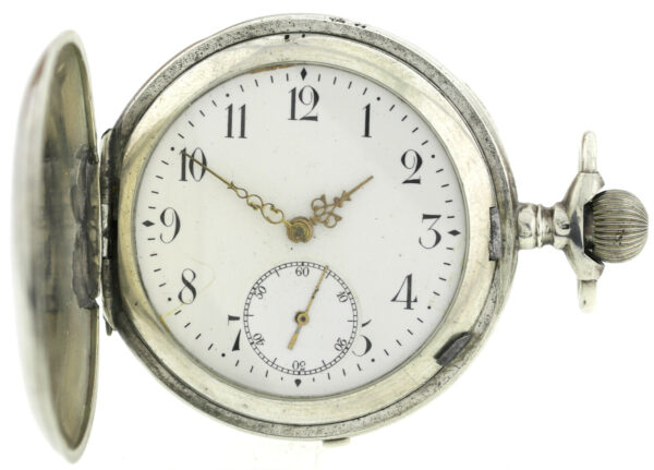 ¼ Repetition 1 Hammer 875 Silber Herren Taschenuhr Savonette 3 Deckel  52mm 103g