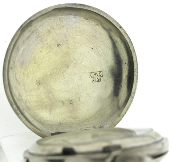 ¼ Repetition 1 Hammer 875 Silber Herren Taschenuhr Savonette 3 Deckel  52mm 103g – Bild 9