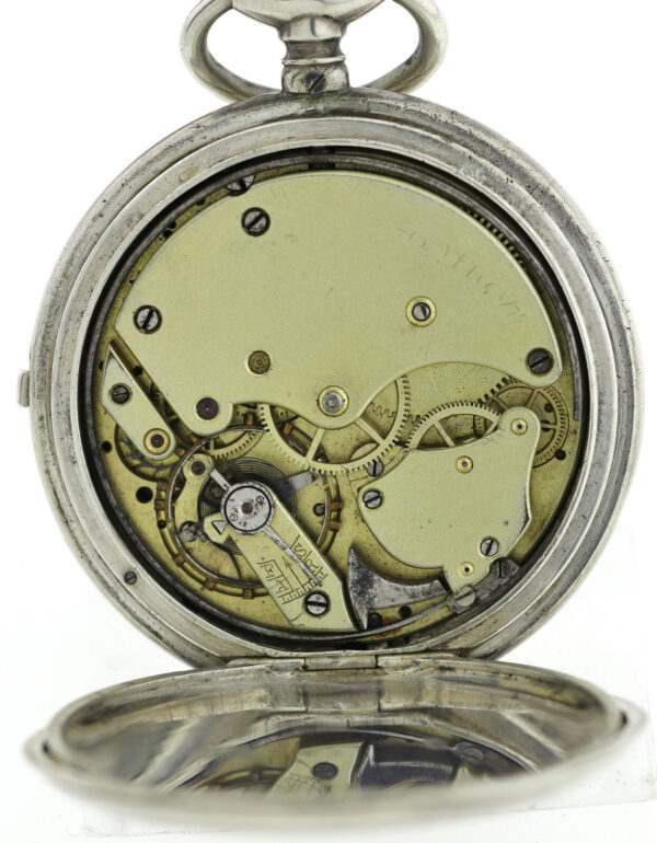 ¼ Repetition 1 Hammer 875 Silber Herren Taschenuhr Savonette 3 Deckel  52mm 103g – Bild 10