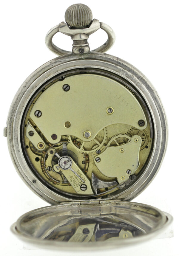 ¼ Repetition 1 Hammer 875 Silber Herren Taschenuhr Savonette 3 Deckel  52mm 103g – Bild 11