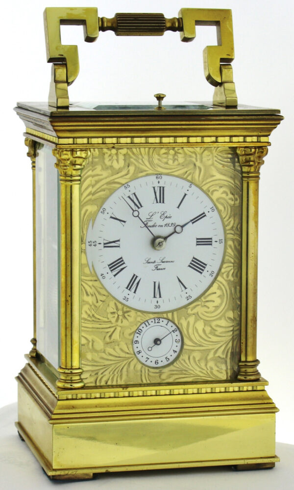 L’Epée 1839 Reiseuhr Carriage Clock Tischuhr Frankreich ½h Schlagwerk Repetition