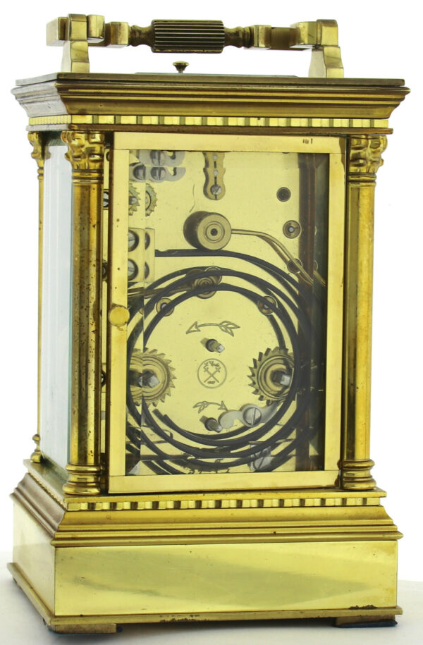 L’Epée 1839 Reiseuhr Carriage Clock Tischuhr Frankreich ½h Schlagwerk Repetition – Bild 6