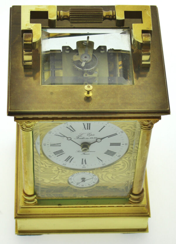 L’Epée 1839 Reiseuhr Carriage Clock Tischuhr Frankreich ½h Schlagwerk Repetition – Bild 8