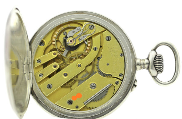 J. Assmann Glashütte i/Sa  seltene  Herren-Taschenuhr 900er Silber 51,5mm 99,8g – Bild 2