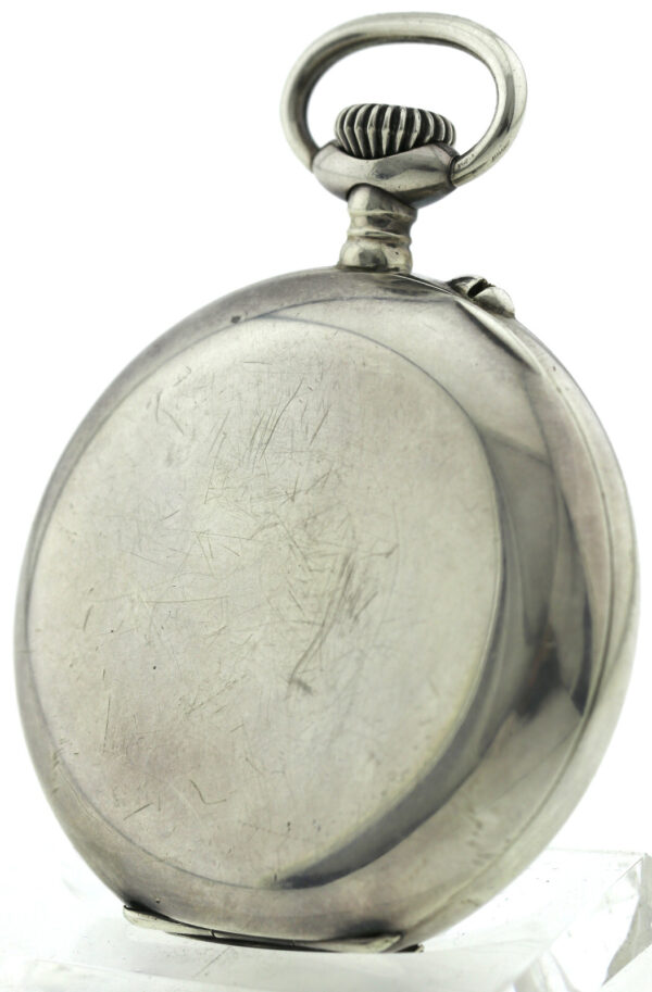 J. Assmann Glashütte i/Sa  seltene  Herren-Taschenuhr 900er Silber 51,5mm 99,8g – Bild 7