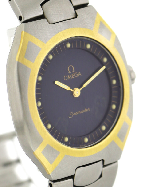 Omega Seamaster Polaris Multifunktion Stahl/750/18k Gold Quartz Uhr 36x32 Unisex – Bild 5