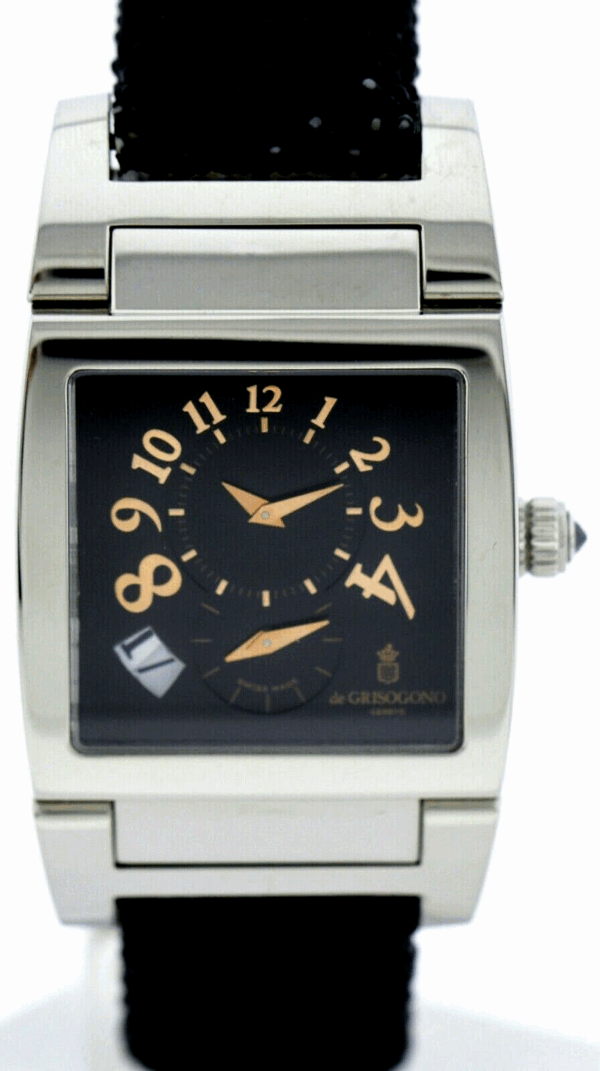 De Grisogono Instrumento No Uno Dual Time Herrenuhr in Edelstahl, Automatik,