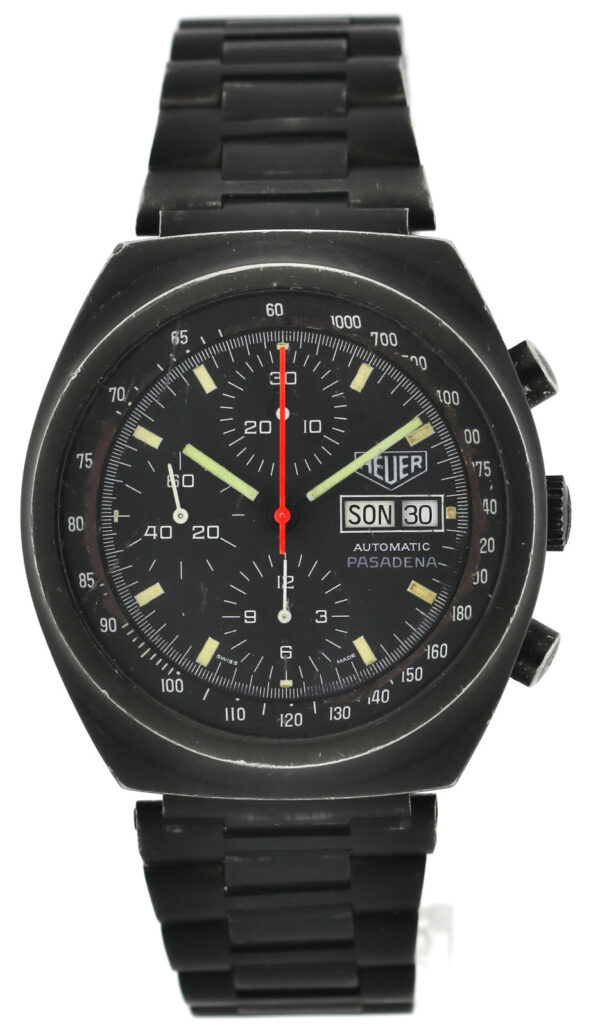 Heuer Pasadena rare PVD- beschichtete Automatik Herren Chronograph 42mm 1980er – Bild 2