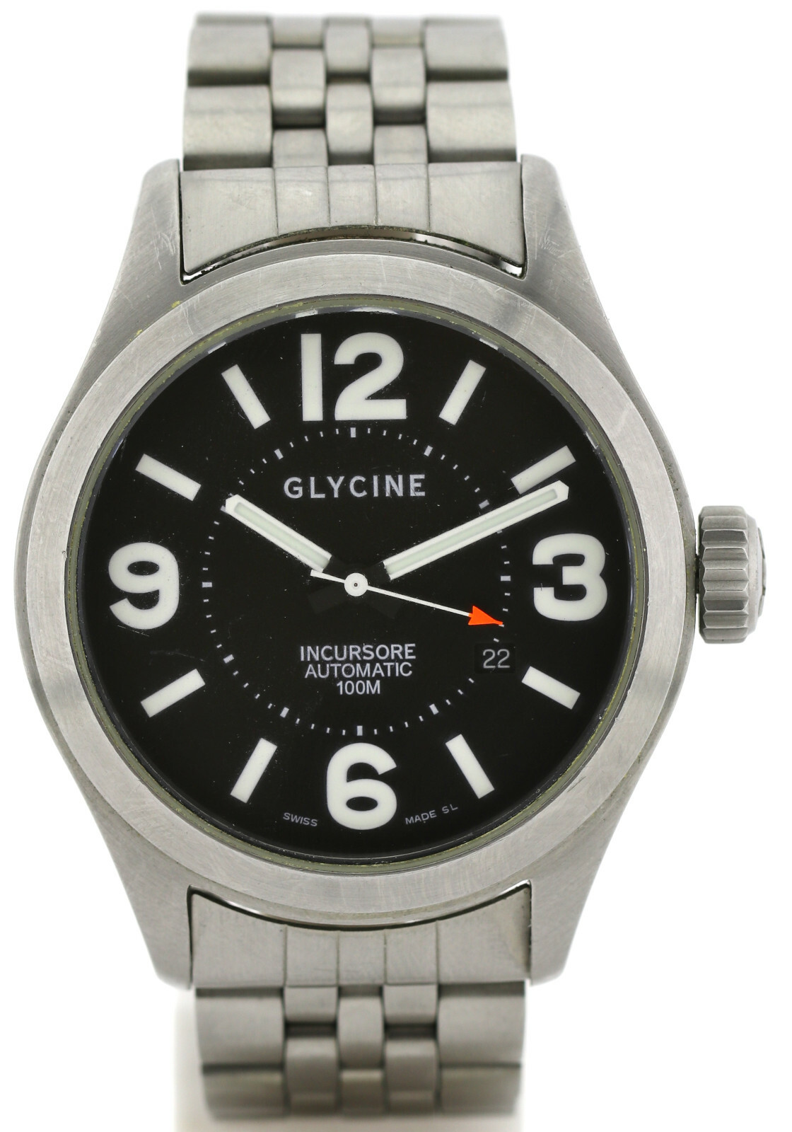 Glycine Incursore Automatic 44mm Herren- Armbanduhr Ref. 3849 in Edelstahl – Bild 2