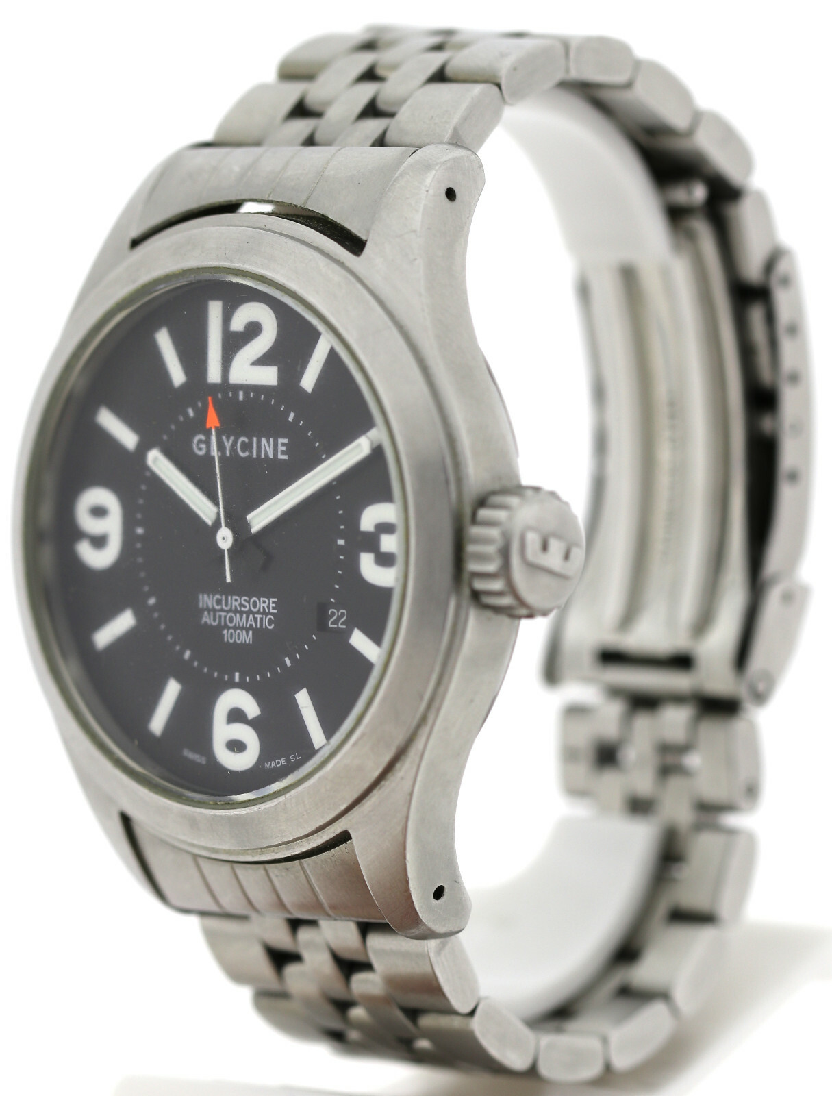 Glycine Incursore Automatic 44mm Herren- Armbanduhr Ref. 3849 in Edelstahl – Bild 6