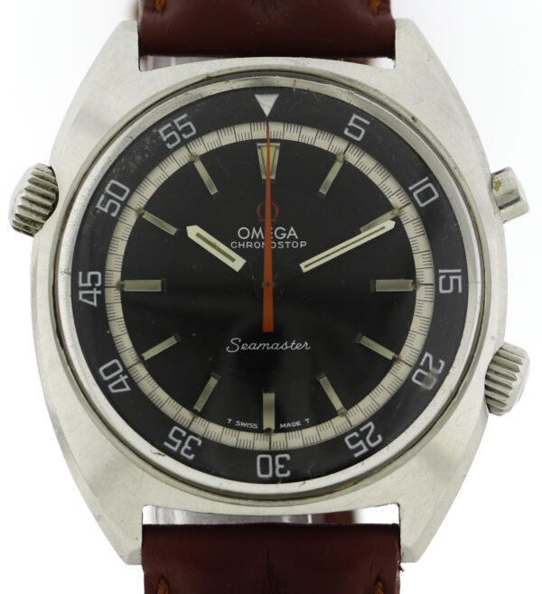 Omega Seamaster Chronostop Vintageuhr Ref.145.008 Edelstahl Kal.865 41mm ca.1969 – Bild 2