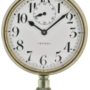 Doxa Auto- Einbauuhr Borduhr für Oldtimer 1900- 1930  65,5mm Argentan/ Neusilber