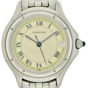 Cartier Panthere Cougar, Damen- Quarzuhr, Edelstahl Ref. 987906  Ø26mm, 1990er
