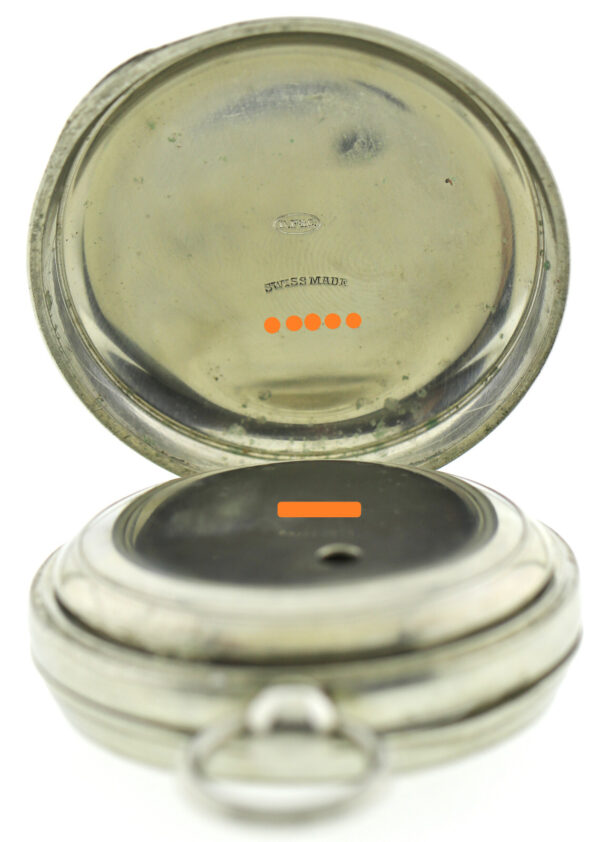 D.F&C. offene Herren- Taschenuhr ca. 1900-1920 Schlüsselaufzug 54,5mm – Bild 6