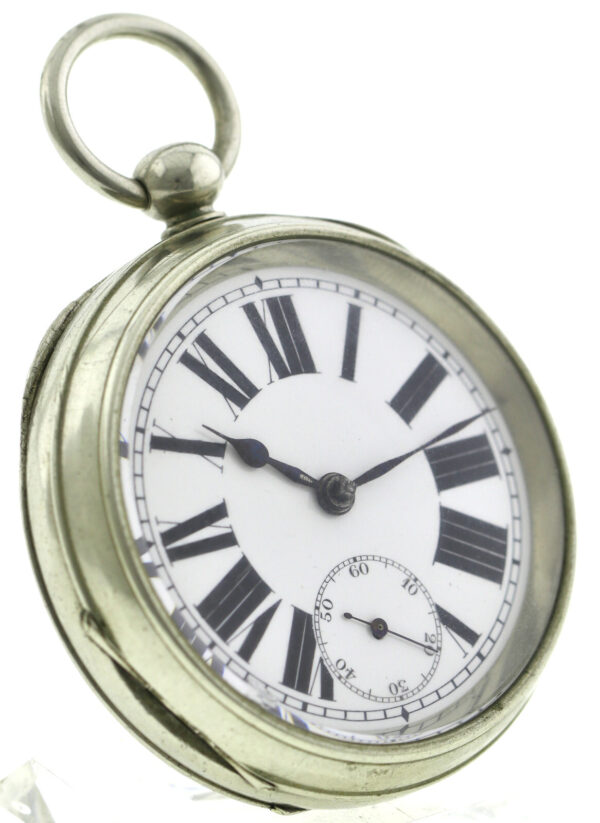 D.F&C. offene Herren- Taschenuhr ca. 1900-1920 Schlüsselaufzug 54,5mm – Bild 8