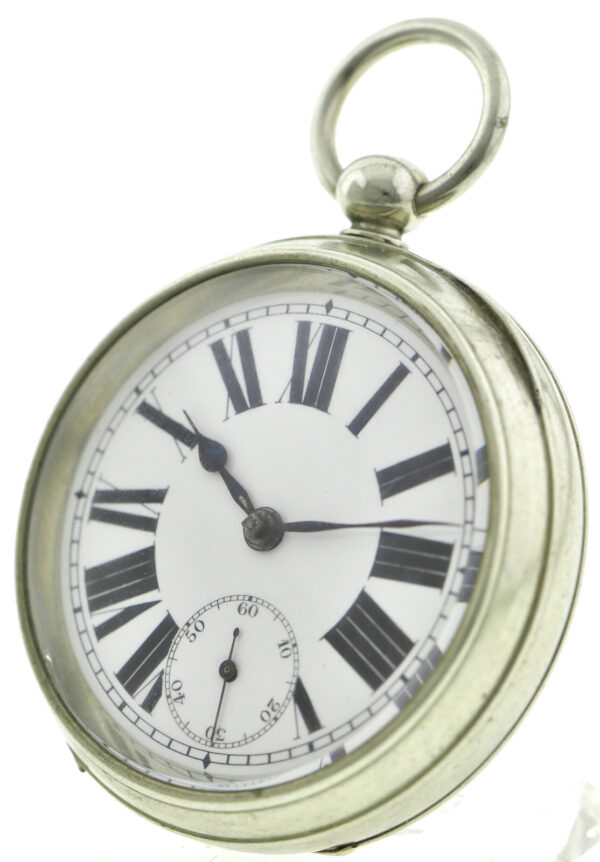 D.F&C. offene Herren- Taschenuhr ca. 1900-1920 Schlüsselaufzug 54,5mm – Bild 9