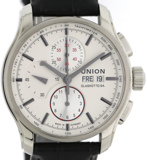 Union Glashütte Viro Herren Chronograph Stahl Ø43mm Ref. D001.414 Box Papiere