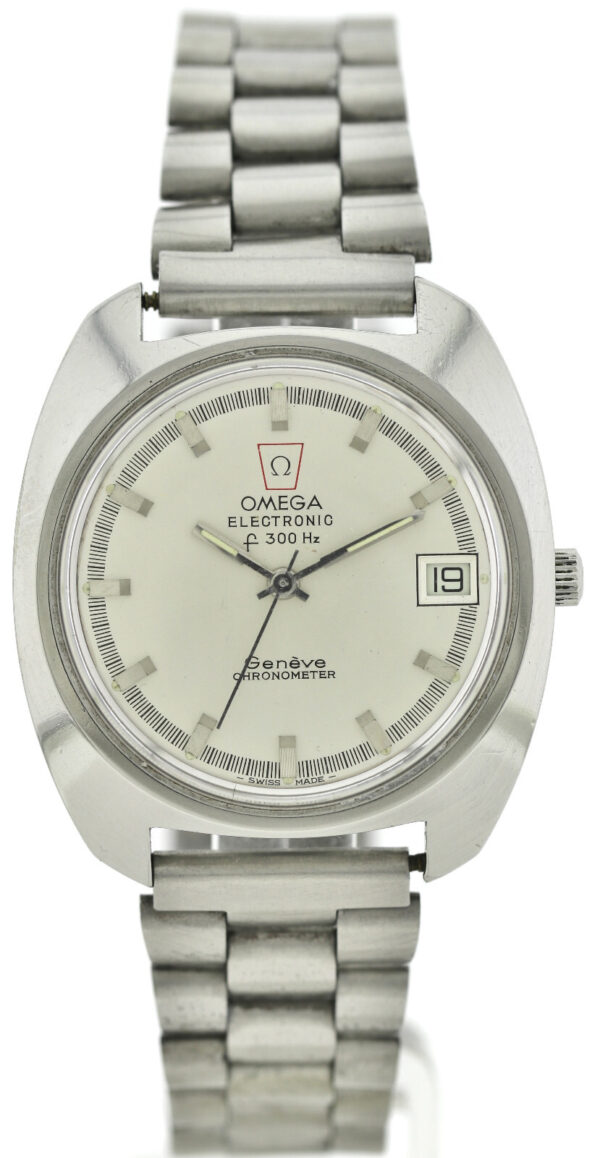 Omega Geneve Electronic F300 Chronometer Herrenuhr Ref . 198.030 selten~ 1970-75 – Bild 2