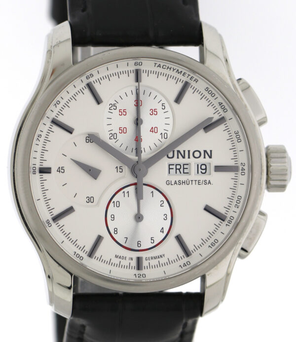 Union Glashütte Viro Herren Chronograph Stahl Ø43mm Ref. D001.414 Box Papiere – Bild 2