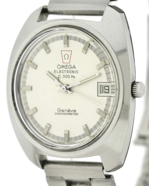Omega Geneve Electronic F300 Chronometer Herrenuhr Ref . 198.030 selten~ 1970-75 – Bild 6
