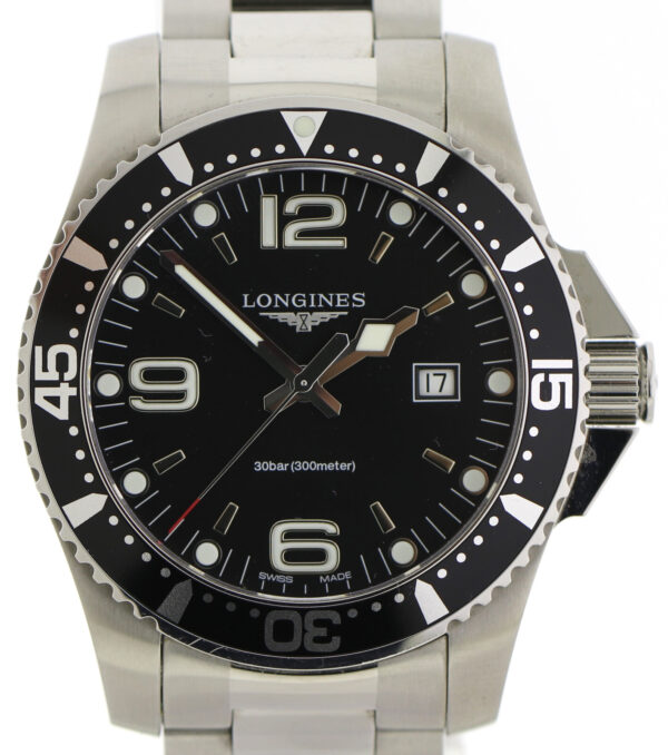 Longines Hydro Conquest Herrenuhr Quarz Ref. L3.840.4 Edelstahl Fullset Ø44mm – Bild 2