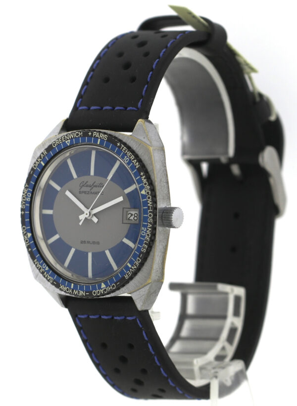 GUB Glashütte Spezimatic Weltzeit Automatik Herrenuhr  Kal. 75 Ø 36mm ~1970er – Bild 6