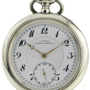 J. Assmann Glashütte i/Sa  seltene Herren-Taschenuhr 900er Silber 54mm 102,6g