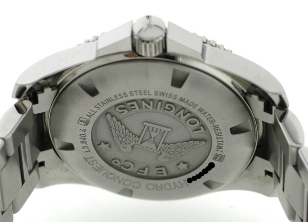 Longines Hydro Conquest Herrenuhr Quarz Ref. L3.840.4 Edelstahl Fullset Ø44mm – Bild 8