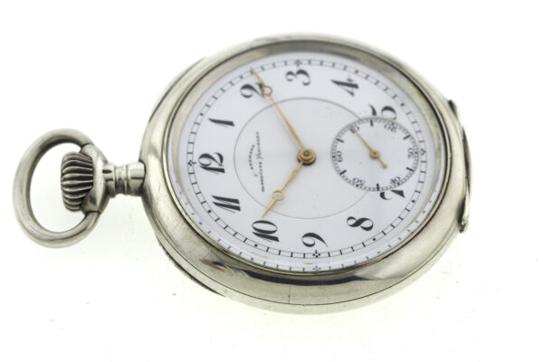 J. Assmann Glashütte i/Sa  seltene Herren-Taschenuhr 900er Silber 54mm 102,6g – Bild 6
