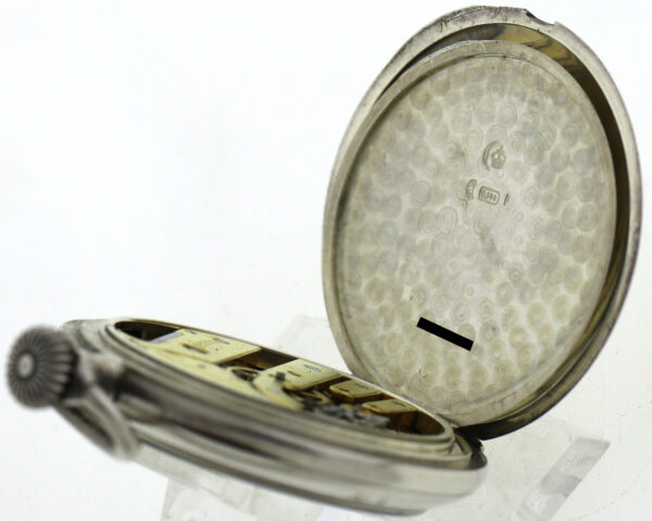 J. Assmann Glashütte i/Sa  seltene Herren-Taschenuhr 900er Silber 54mm 102,6g – Bild 9