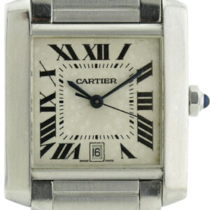 Cartier Tank Francaise Luxus Herrenuhr Automatic Ref.2302 Edelstahl Saphirglas