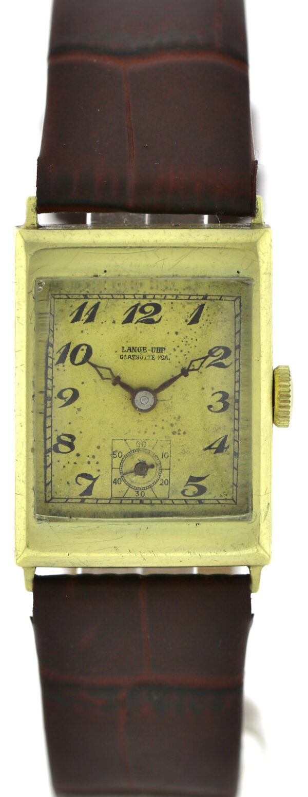 Rarität A.Lange & Söhne Vintage Herrenuhr, um 1935, 585/14k Gelbgold, Handaufzug – Bild 2