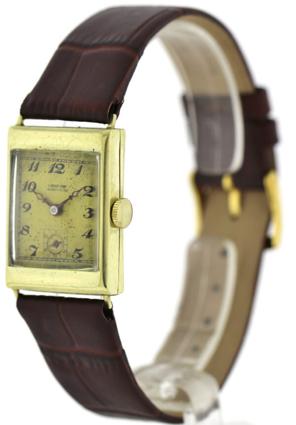 Rarität A.Lange & Söhne Vintage Herrenuhr, um 1935, 585/14k Gelbgold, Handaufzug – Bild 4
