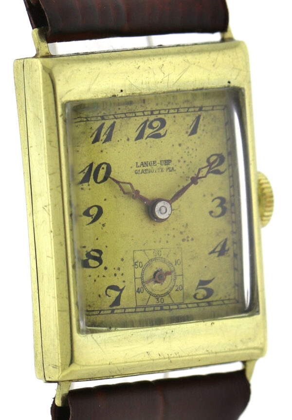 Rarität A.Lange & Söhne Vintage Herrenuhr, um 1935, 585/14k Gelbgold, Handaufzug – Bild 5