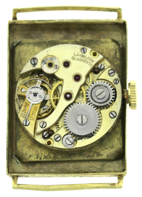 Rarität A.Lange & Söhne Vintage Herrenuhr, um 1935, 585/14k Gelbgold, Handaufzug – Bild 10