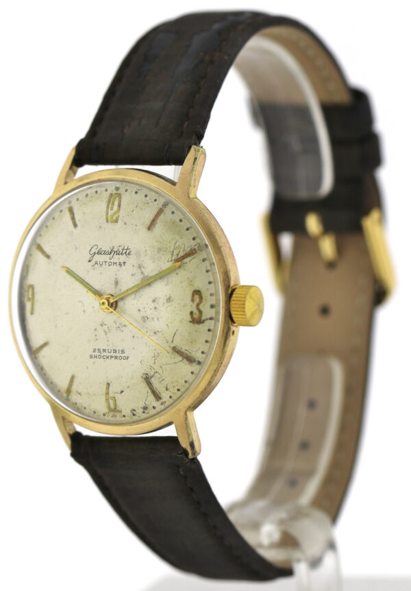 RARITÄT GUB Glashütte Automat Kal. 68.4 vergoldete Vintage Herrenuhr 1964 – Bild 5