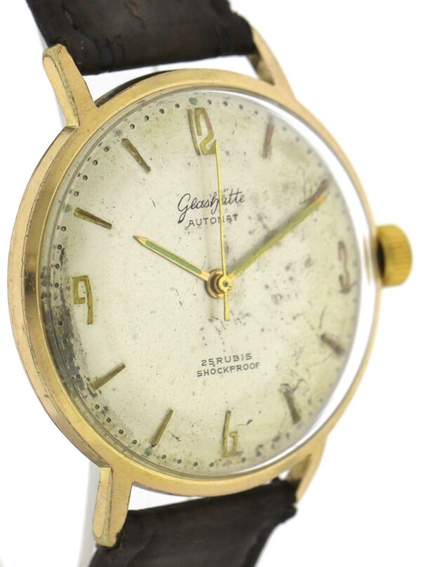 RARITÄT GUB Glashütte Automat Kal. 68.4 vergoldete Vintage Herrenuhr 1964 – Bild 6
