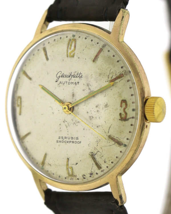 RARITÄT GUB Glashütte Automat Kal. 68.4 vergoldete Vintage Herrenuhr 1964 – Bild 7