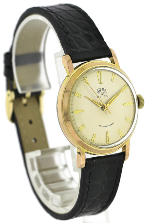 GUB Glashütte Kalibervergoldete Vintage Herrenuhr Kal.  70.1  33,5mm 60er Jahre – Bild 3