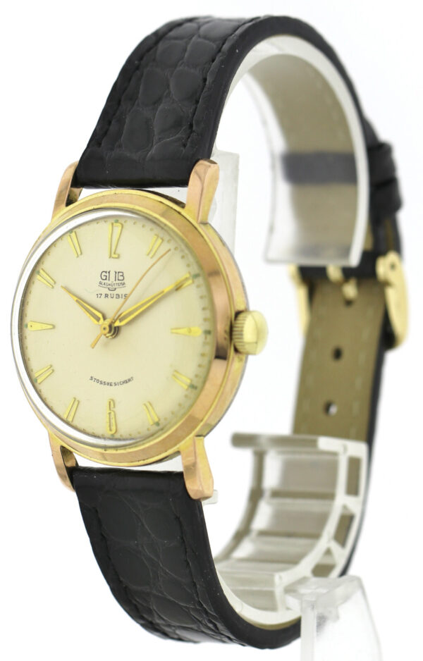 GUB Glashütte Kalibervergoldete Vintage Herrenuhr Kal.  70.1  33,5mm 60er Jahre – Bild 4