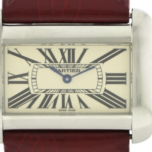 Cartier Tank Divan Damenuhr Ref. 2600 Quarz Edelstahl