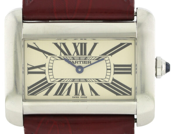 Cartier Tank Divan Damenuhr Ref. 2600 Quarz Edelstahl