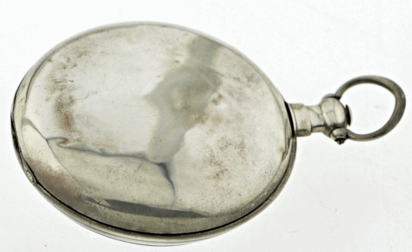 Duplex offene Herren Taschenuhr in Silber Chinesisch springende Sekunde Ø57mm – Bild 9