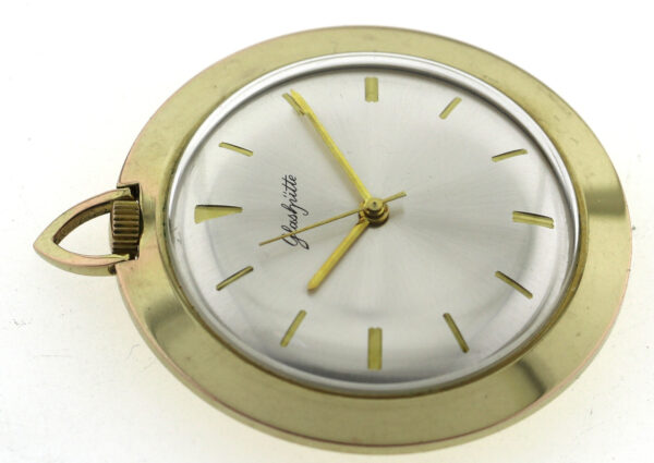 Rarität GUB Glashütte Taschenuhr Frackuhr Anhängeuhr Kal. 78 mit Box und Kette – Bild 4