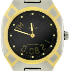 Omega Seamaster Polaris Multifunktion Stahl/750/18k Gold Quartz Uhr 36x32 Unisex