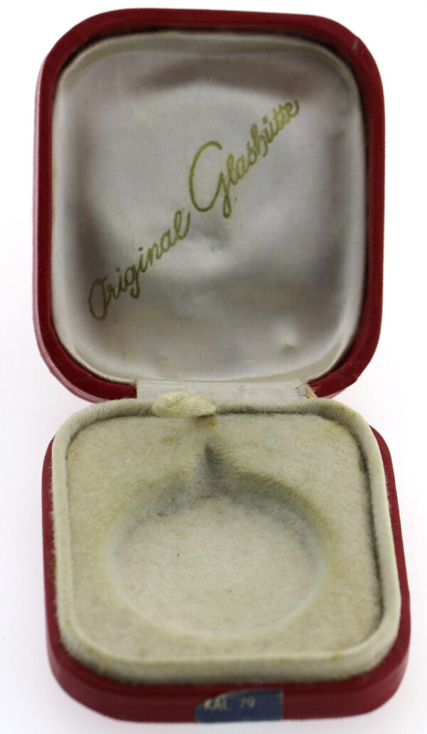 Rarität GUB Glashütte Taschenuhr Frackuhr Anhängeuhr Kal. 78 mit Box und Kette – Bild 6