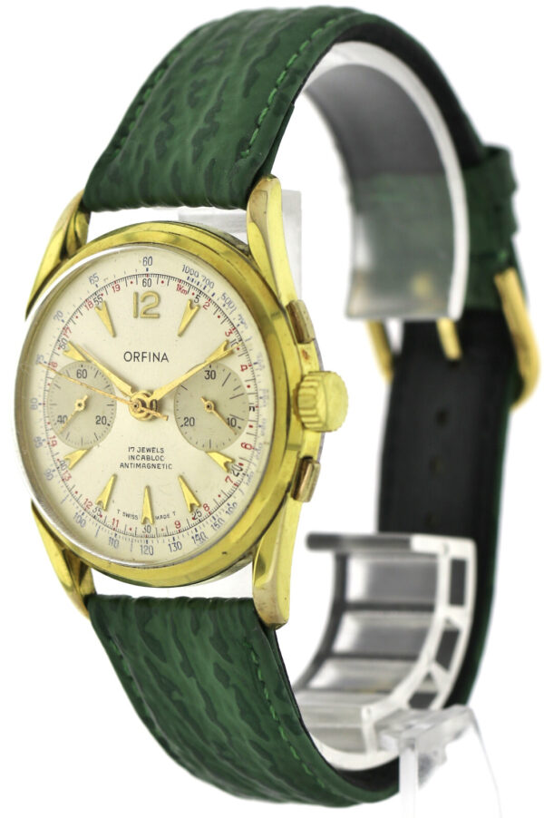 Orfina Vintage- Herren- Chronograph Landeron 248 vergoldet wohl 60er Handaufzug – Bild 4