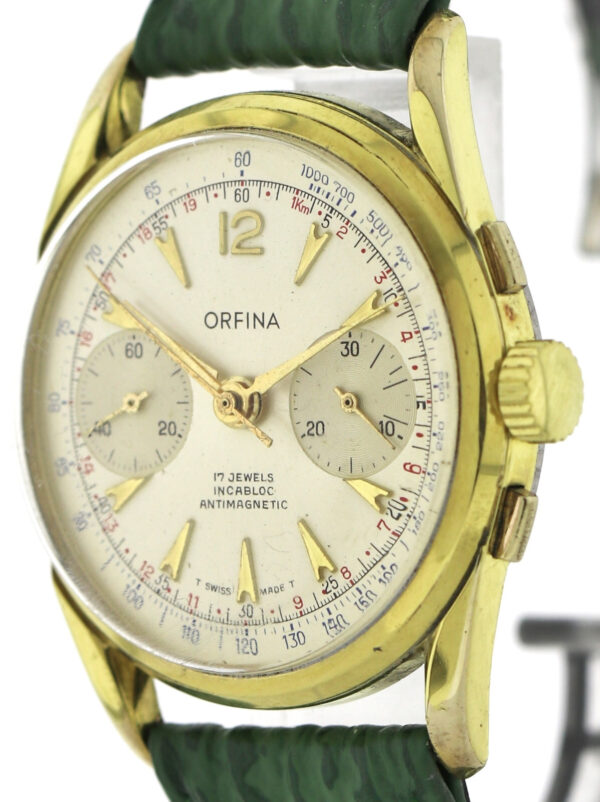 Orfina Vintage- Herren- Chronograph Landeron 248 vergoldet wohl 60er Handaufzug – Bild 6