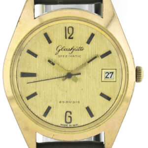 GUB Glashütte Spezimatic,  Kal. 75, mit seltenem Blatt in Borkenoptik, 35mm